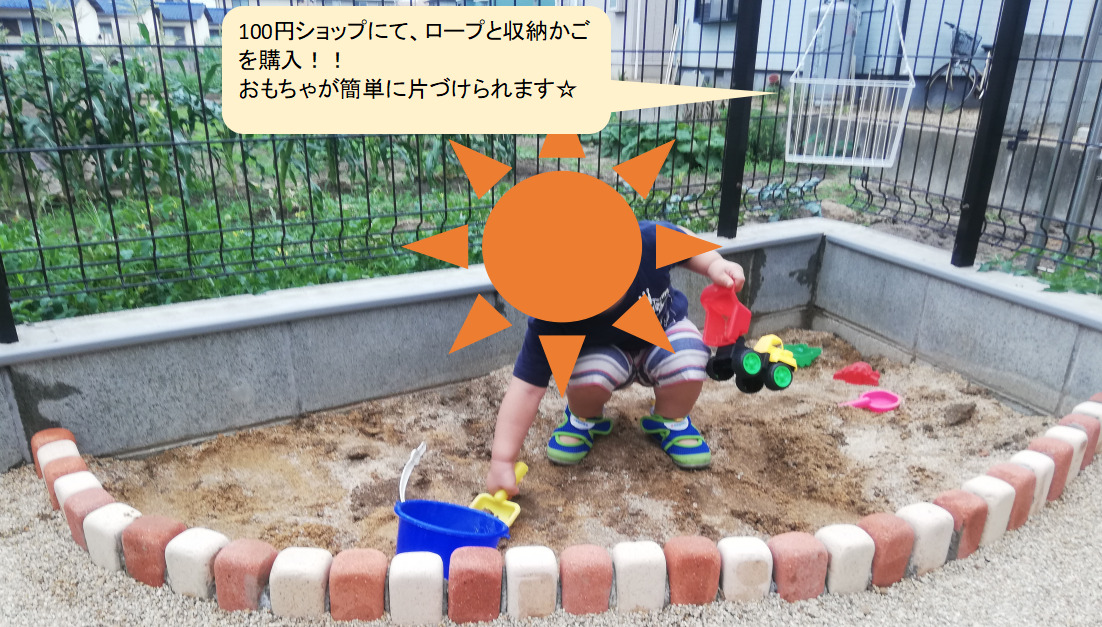 Diyで庭に砂場を作ってみよう 子供も喜ぶ砂遊び空間 キャロみのお家